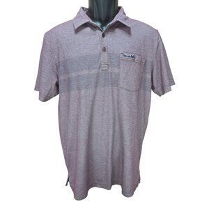 Travis Mathew Mens Maroon Polo Shirt Medium Short Sleeve Button-Up
